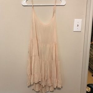 Peach flounce dress